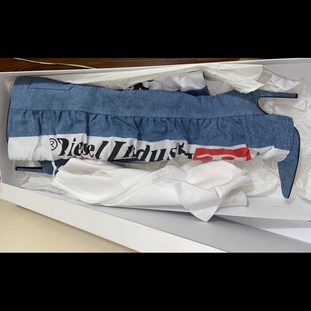 Denim Diesel over the knee boots